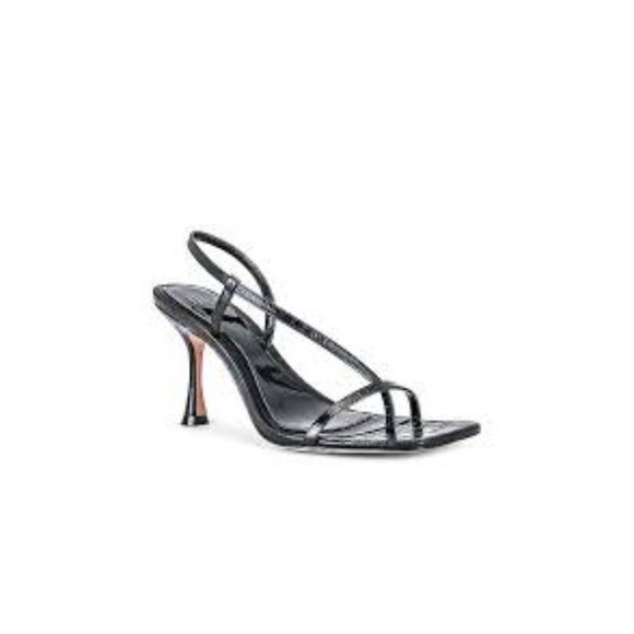 JLO Jennifer Lopez x REVOLVE Leslie Sandal in Black Croc - Picture 2 of 8